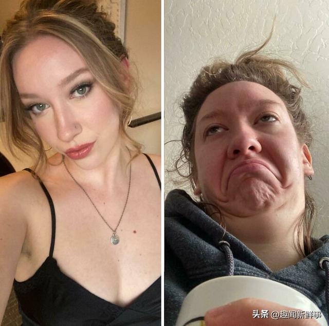 40个美女晒出自己最丑的和最美的照片,美丑全靠角度,不怕嘲笑