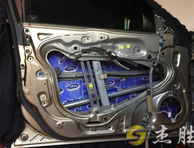 八代雅阁4门隔音+DR+诗曼165+卡莱4路A808——杰胜汽车音响隔音