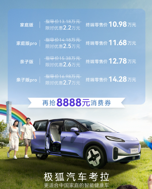 北京新增2万新能源纯电指标，极狐汽车全系优惠2.2万-5万元