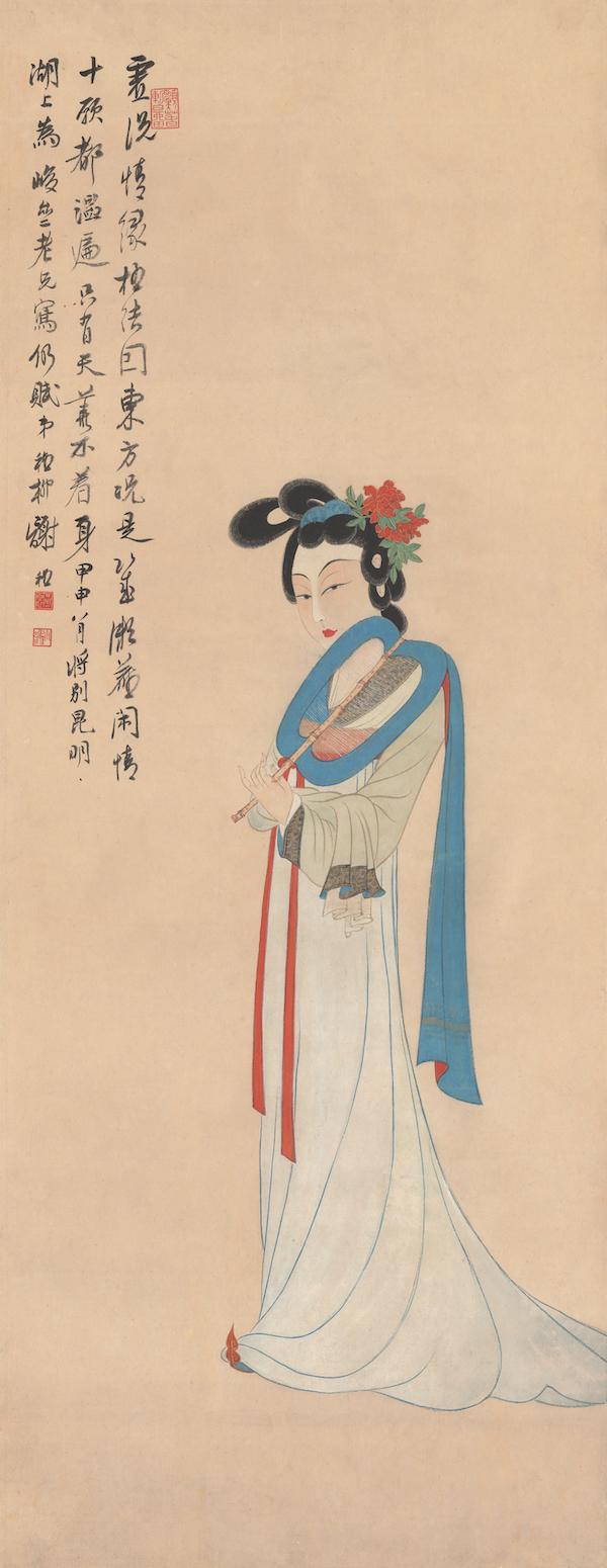 现场|谢稚柳陈佩秋文献展:大千曾赠牛耳笔,二人合作八犬图