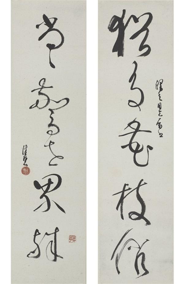 现场|谢稚柳陈佩秋文献展:大千曾赠牛耳笔,二人合作八犬图