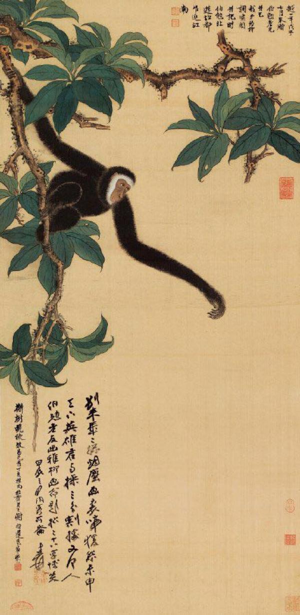 现场|谢稚柳陈佩秋文献展:大千曾赠牛耳笔,二人合作八犬图