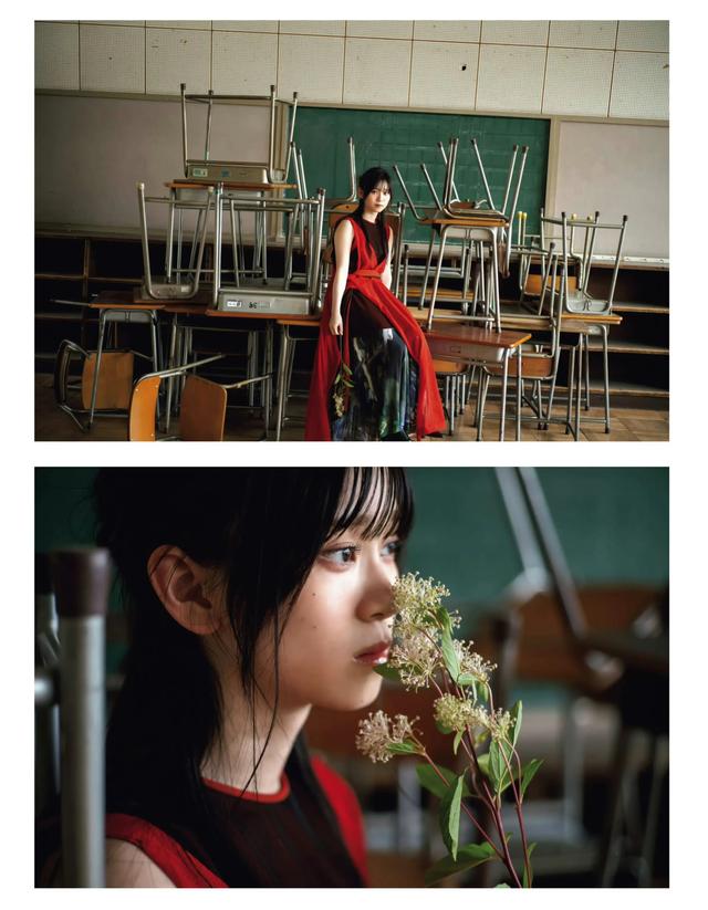 樱坂46山下瞳月,寂静之中展现美丽