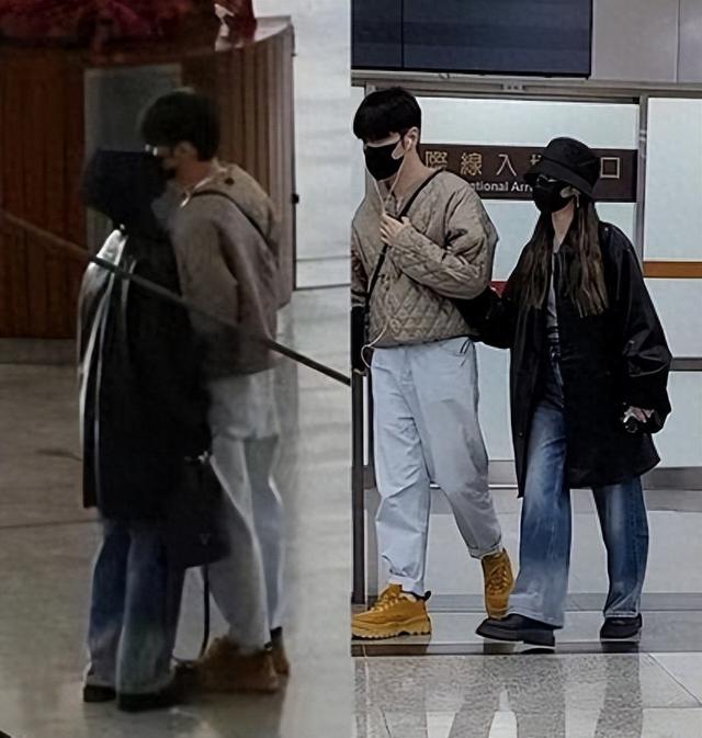 杨丞琳「月台吻李荣浩」画面全被拍！ 夫妻返台现踪松山机场