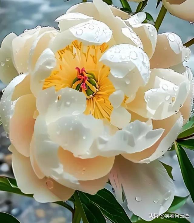 分享图片—雍荣华贵,绚烂缤纷,宛如璀璨明珠的牡丹花。