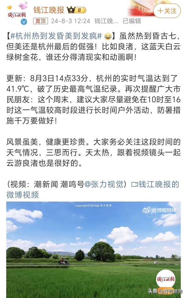 东京热!东京七月中暑死亡123人,杭州热!地表超60℃热出新高度