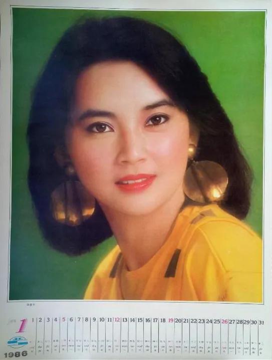 80年代港台女明星挂历，翁美玲让人可惜，张曼玉钟楚红倾国倾城