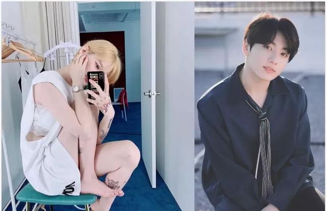情侣纹身,INS秀爱,田柾国的绯闻女友改口了?