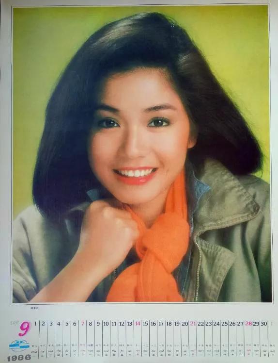 80年代港台女明星挂历，翁美玲让人可惜，张曼玉钟楚红倾国倾城