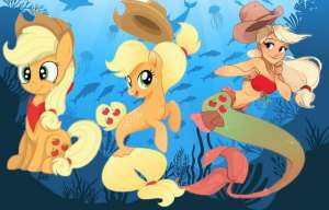 苹果嘉儿(当小马宝莉变成美人鱼，柔柔美丽梦幻，苹果嘉儿性感美丽)