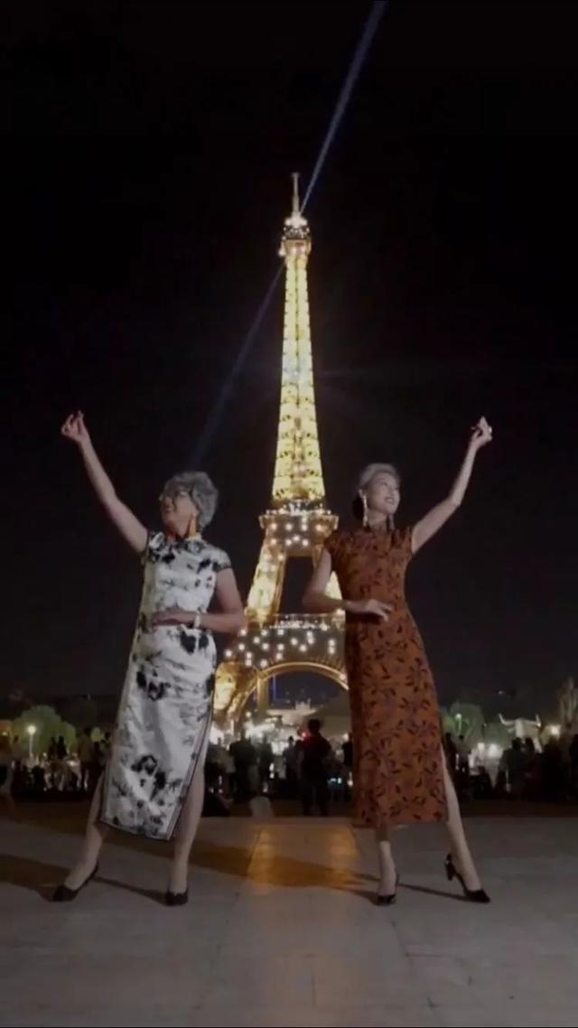 两个中国“神仙奶奶”穿旗袍游巴黎,意外走红网络:老了,也要优雅成一道风景线