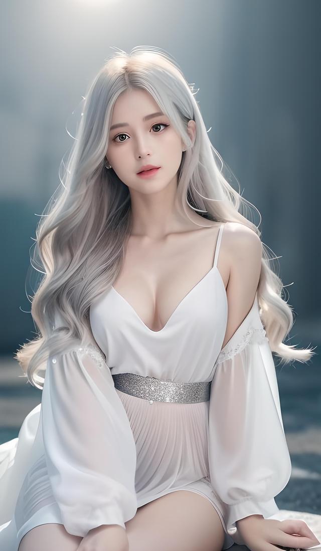 白发美女写真