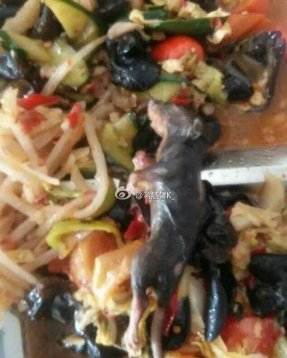 超级重口！中学食堂饭菜惊现一整只熟老鼠！“谢谢阿姨加肉”