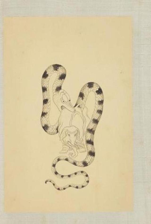 画中蛇瑞|是图腾崇拜,也是游走的线条