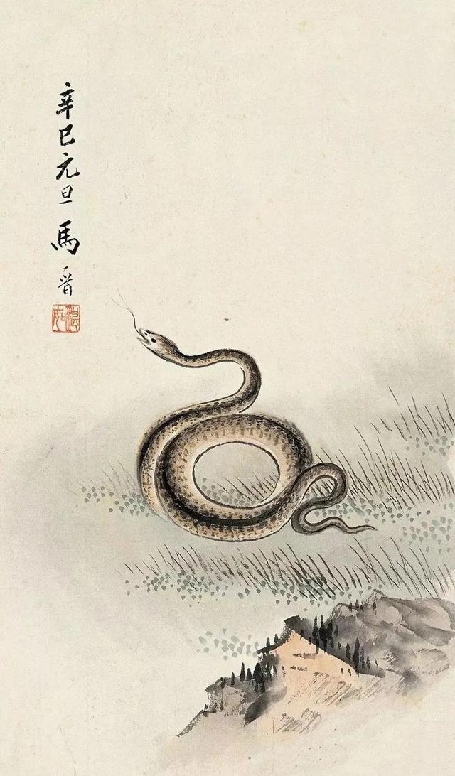 画中蛇瑞|是图腾崇拜,也是游走的线条