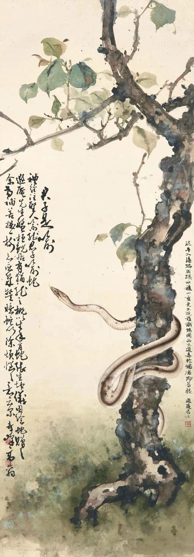 画中蛇瑞|是图腾崇拜,也是游走的线条