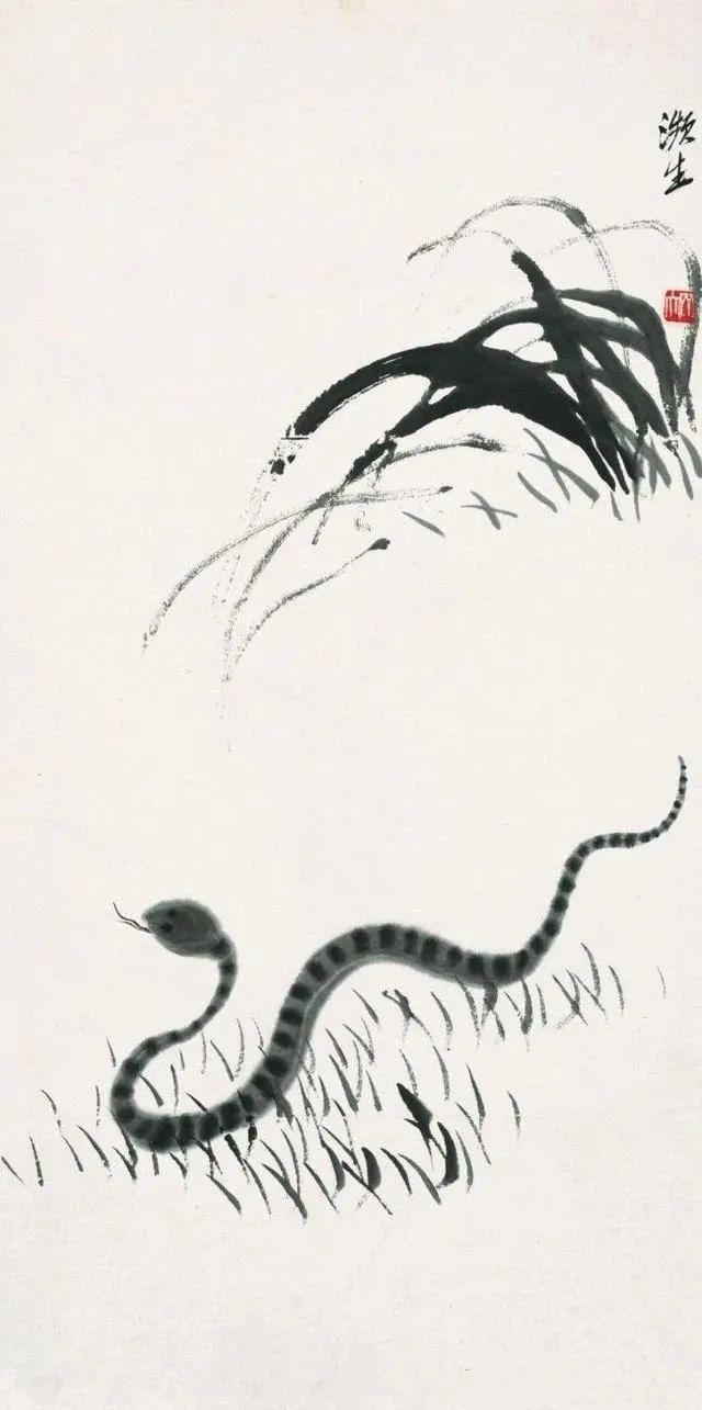 画中蛇瑞|是图腾崇拜,也是游走的线条