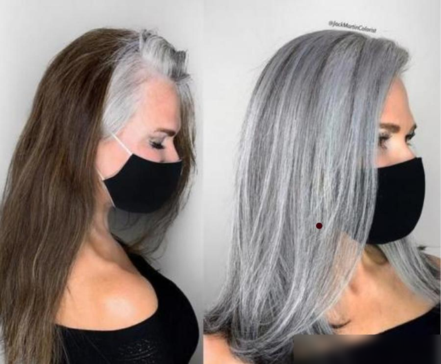 白发太多染黑显老气，试试这几种时尚发色吧，减龄显白又洋气