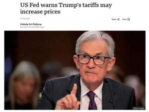 美联储警告!特朗普关税政策或推高美国通胀