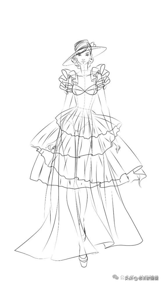 九头身模特儿速写手稿，临摹学画