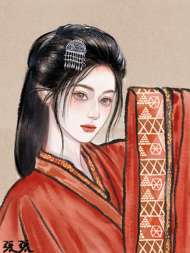 一组热巴女神风头像，那海藻般浪漫长发，最适合温婉妩媚的女生