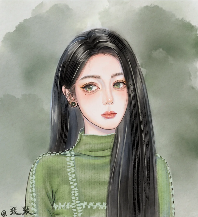 一组热巴女神风头像，那海藻般浪漫长发，最适合温婉妩媚的女生