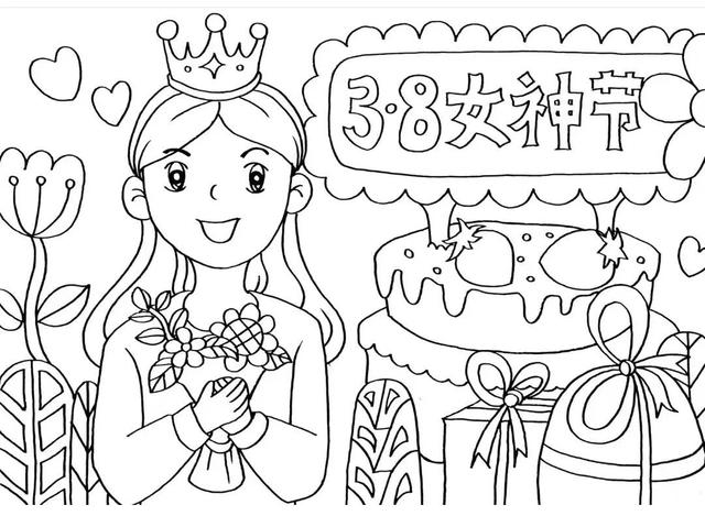 三八妇女节手抄报线稿+文字内容合集