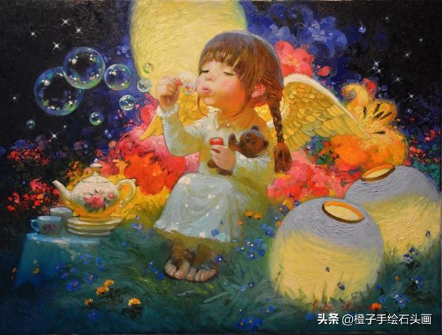 带你走进俄罗斯油画大师的童话世界：坠落人间的小天使