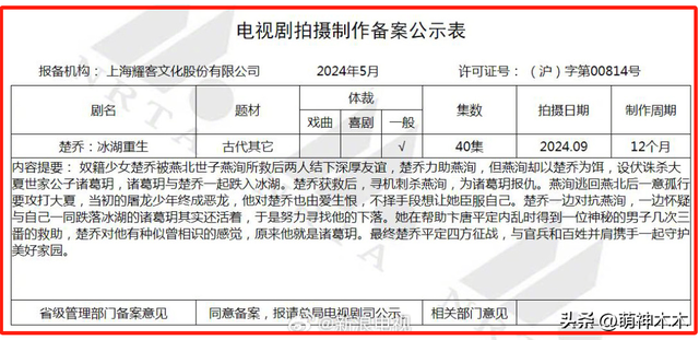 《楚乔传2》真来了!女主被曝将由幼年楚乔出演,男主撞脸林更新