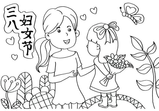 三八妇女节手抄报线稿+文字内容合集