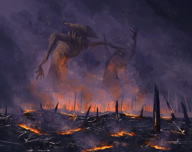 来自日本插画师的一组“怪物”系列插画作品！画面震撼很有想象力