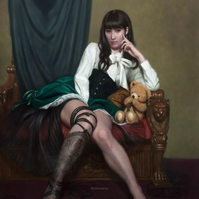 日本艺术家笔下的人体油画,不止逼真而且诱人