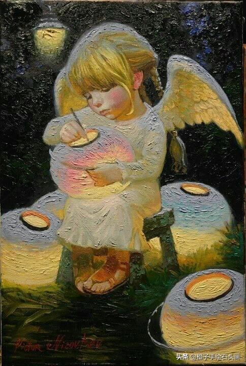 带你走进俄罗斯油画大师的童话世界：坠落人间的小天使