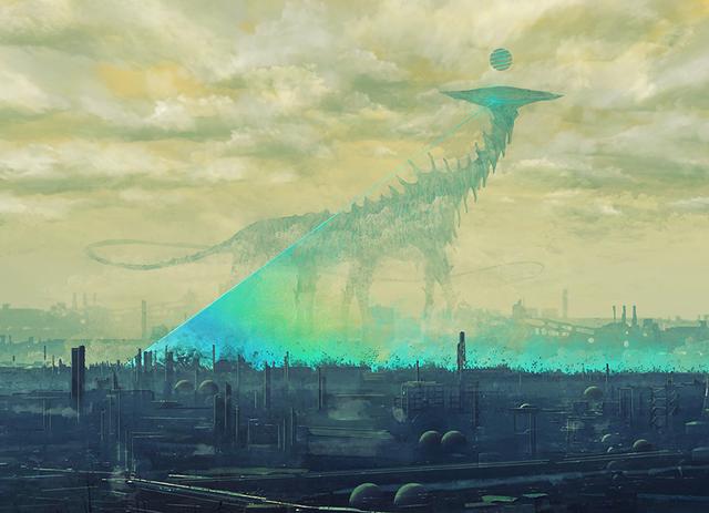 来自日本插画师的一组“怪物”系列插画作品！画面震撼很有想象力