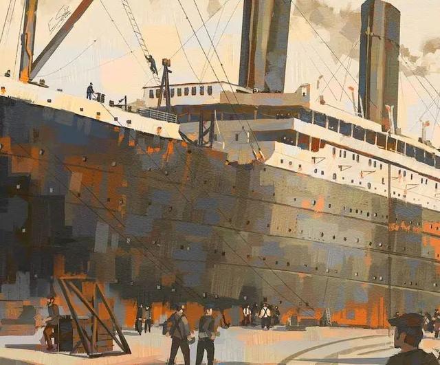 沉没百年之后，泰坦尼克号被画成了画作，场景比电影中还要震撼