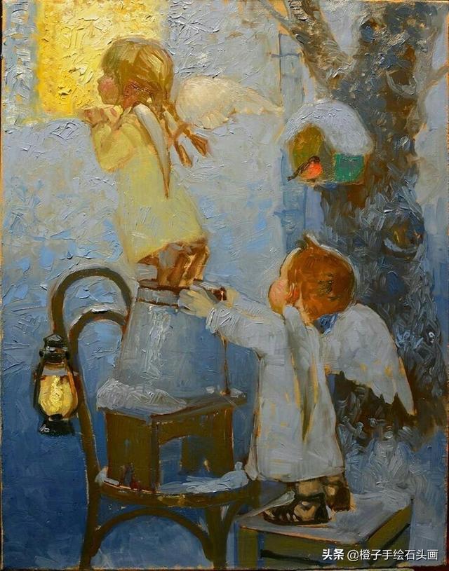 带你走进俄罗斯油画大师的童话世界：坠落人间的小天使