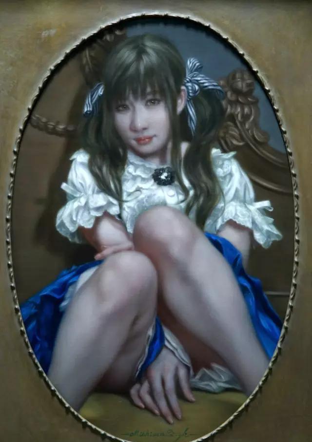 日本艺术家笔下的人体油画,不止逼真而且诱人