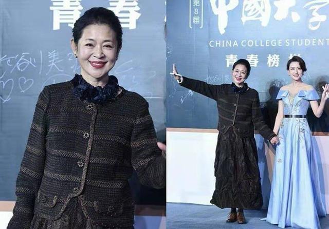 60岁倪萍近照瘦脱相，烈焰红唇腰肢纤细，意外撞脸陈红