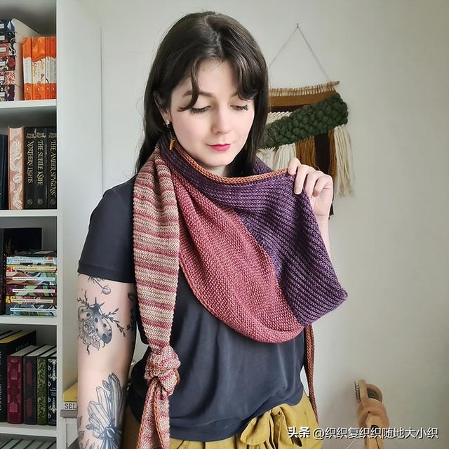 最适合春秋季节的棒针大披肩，快给自己织一条吧