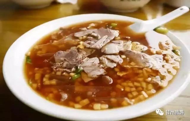 张掖特色美食 牛肉小饭