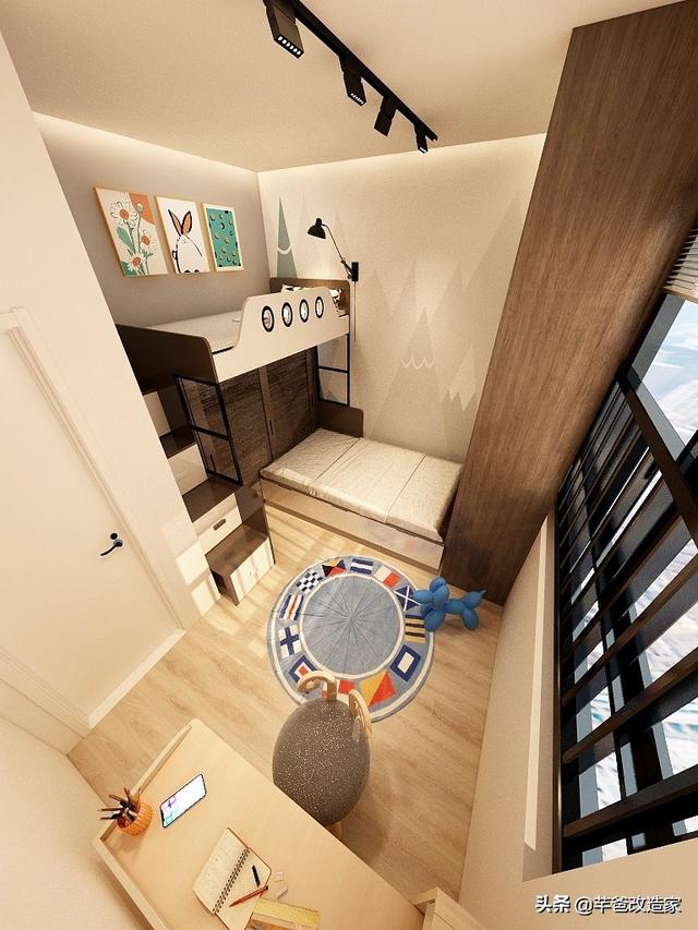 30平1居全屋承重墙，客厅架出夫妻房，巧变私密小2居