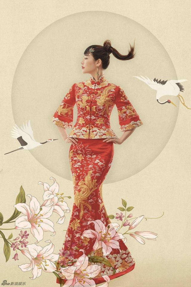 女星一幅古典风写真美出边际 王丽坤一个回眸，气质收不住