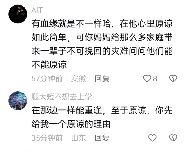 余华英卖掉的亲儿子现身:原谅我妈妈,我想和她重逢 评论区一边倒