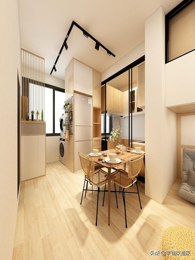 30平1居全屋承重墙，客厅架出夫妻房，巧变私密小2居