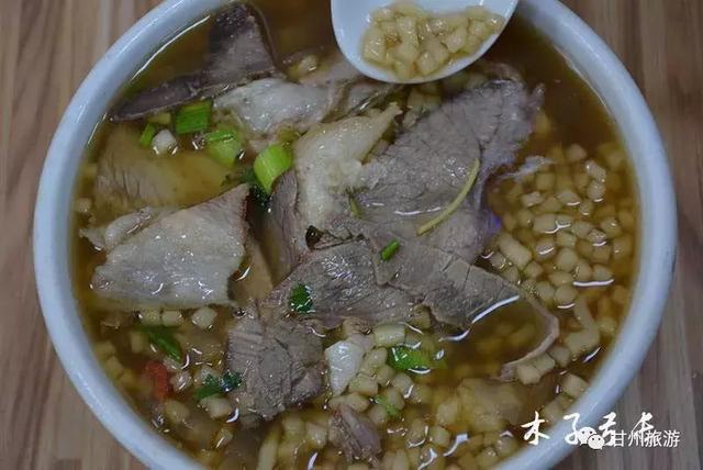 张掖特色美食 牛肉小饭