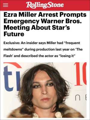 埃兹拉(“闪电侠”埃兹拉·米勒因扰乱治安被捕，华纳暂停与其未来合作)