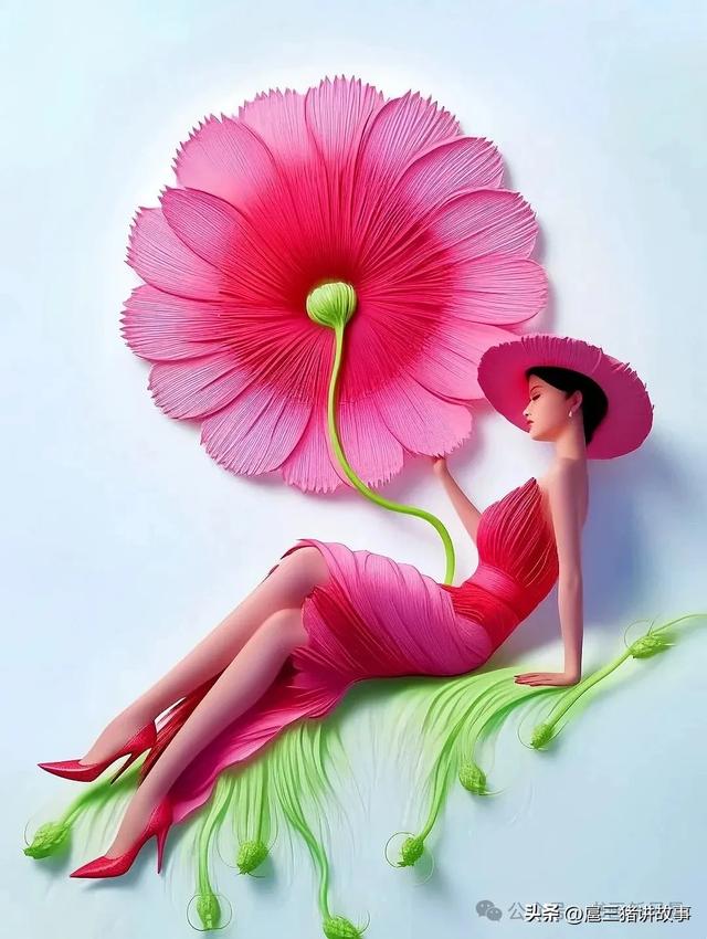 高清美图：如花的女子，好美