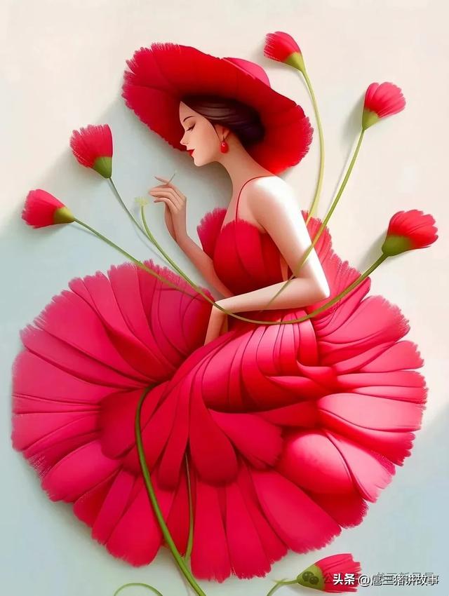 高清美图：如花的女子，好美