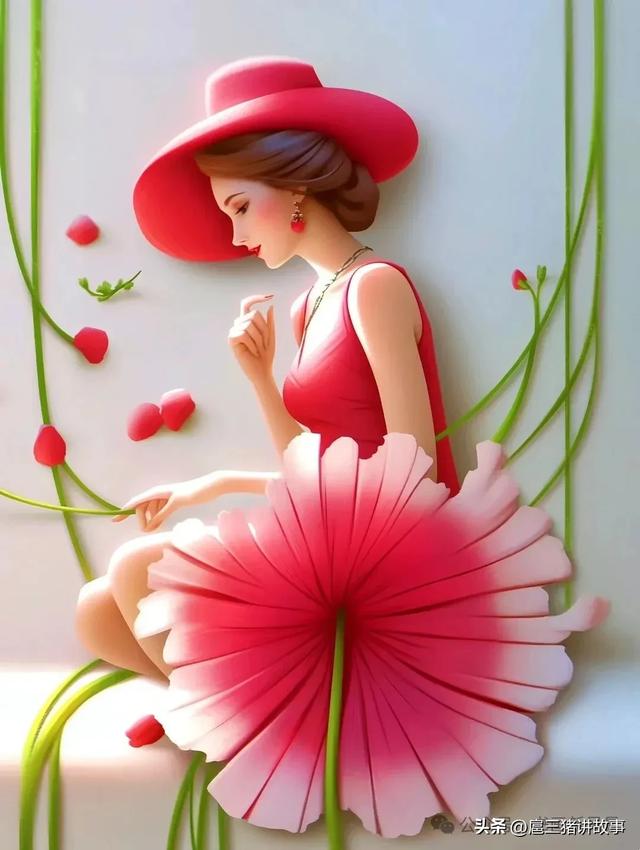 高清美图：如花的女子，好美