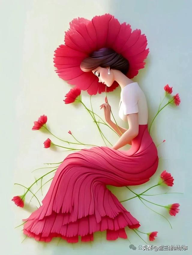 高清美图：如花的女子，好美